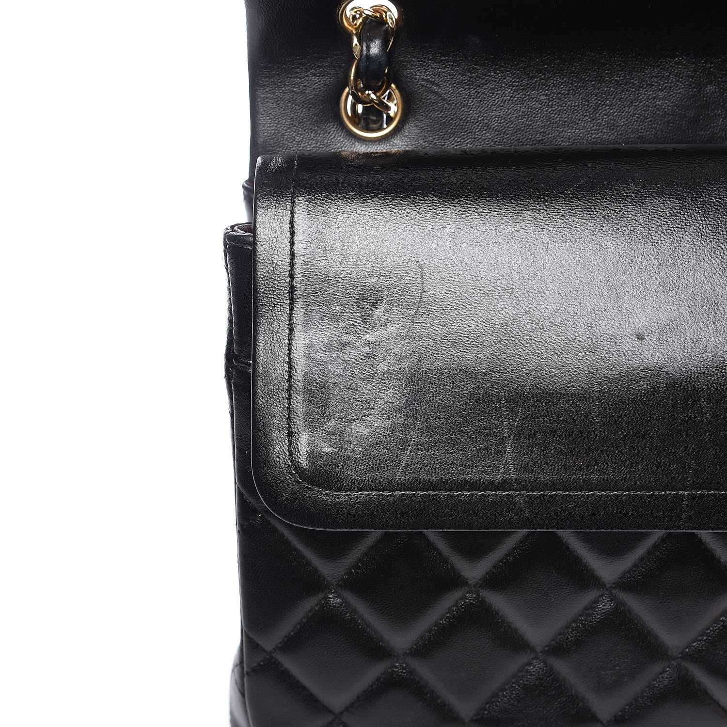 Chanel Lambskin Quilted Maxi Double Flap Black 13 of 15