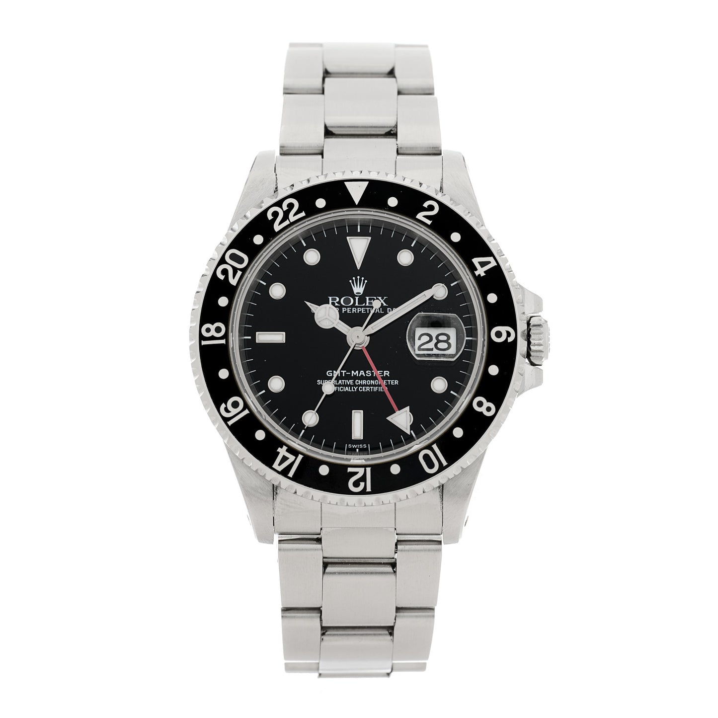 Stainless Steel 40mm Oyster Perpetual Date GMT Master Watch Black 16700