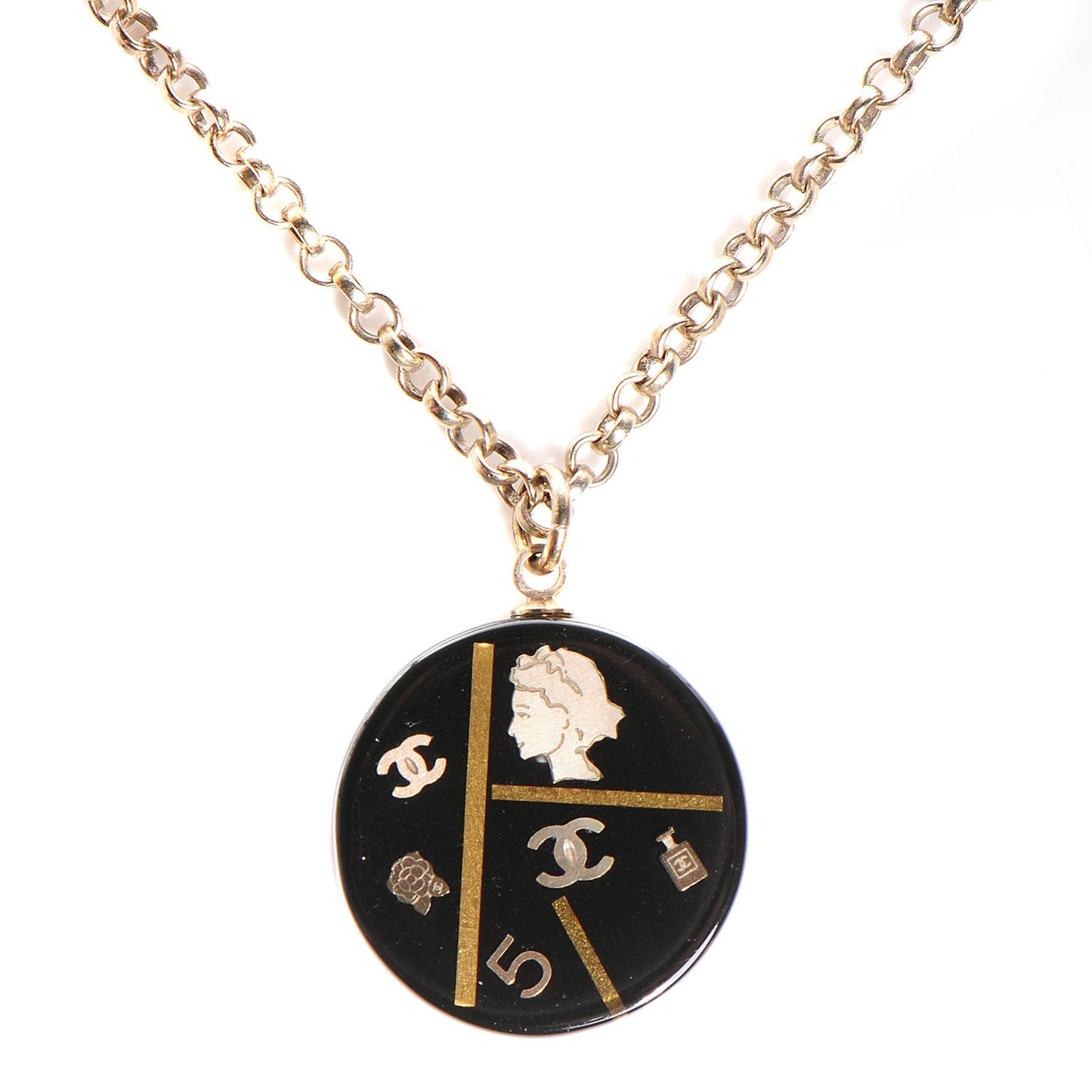 Resin CC Necklace Black