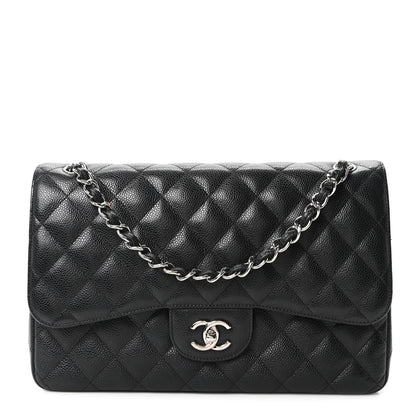 Chanel Caviar Quilted Jumbo Double Flap Black 1 of 9