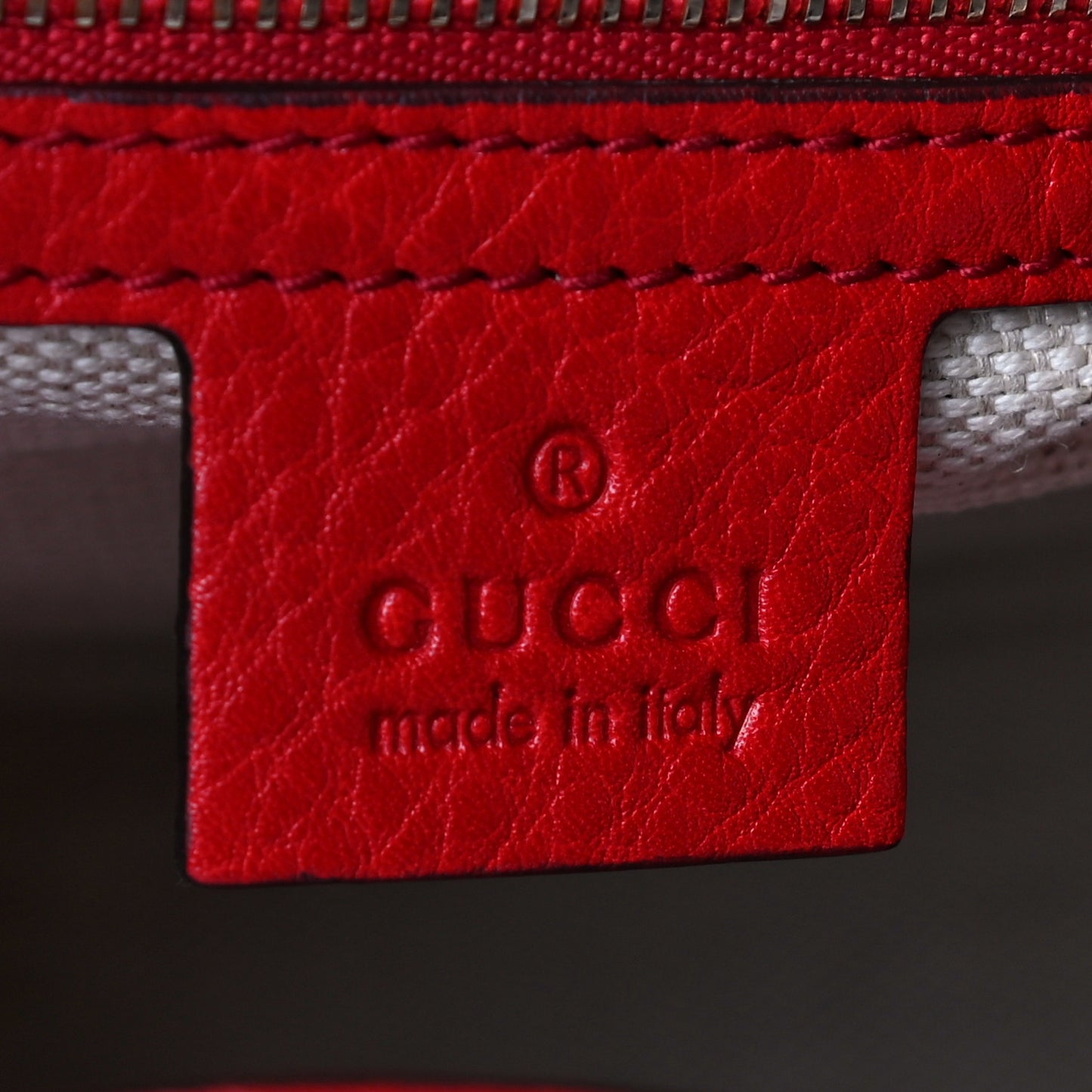 Pebbled Calfskin Medium Soho Boston Red