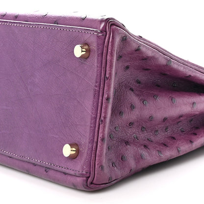 Hermes Ostrich Kelly Retourne 32 Violine 10 of 11