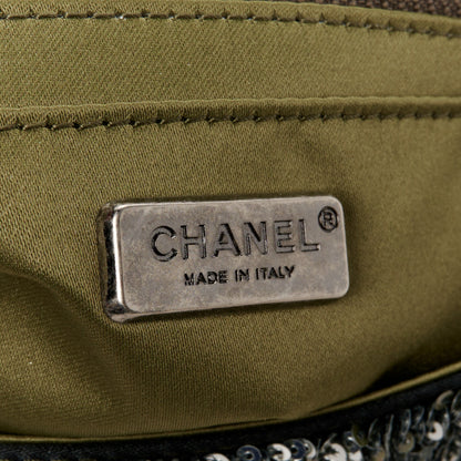 Chanel Sequin Coco Cuba Medium Single Flap Khaki 7 of 11