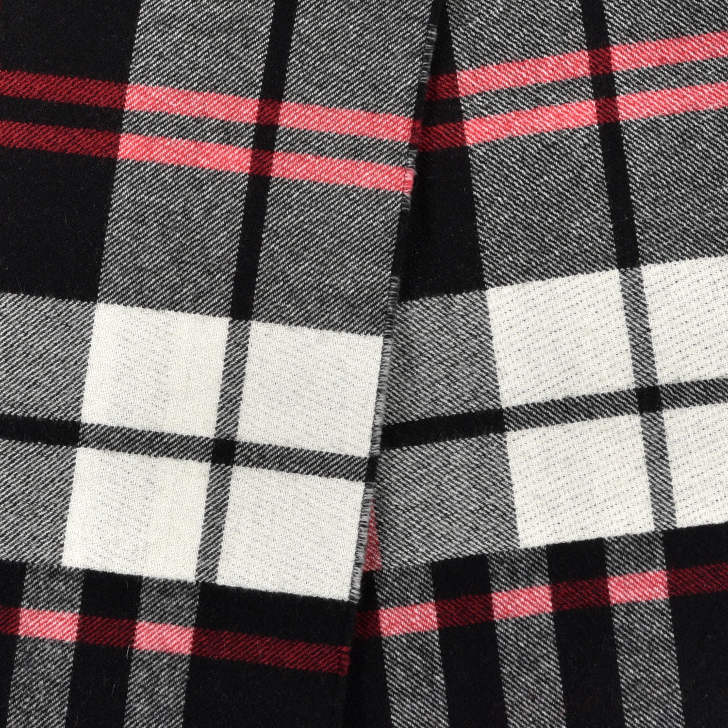 Burberry Cashmere Giant Check Fringe Scarf Navy 3 of 5