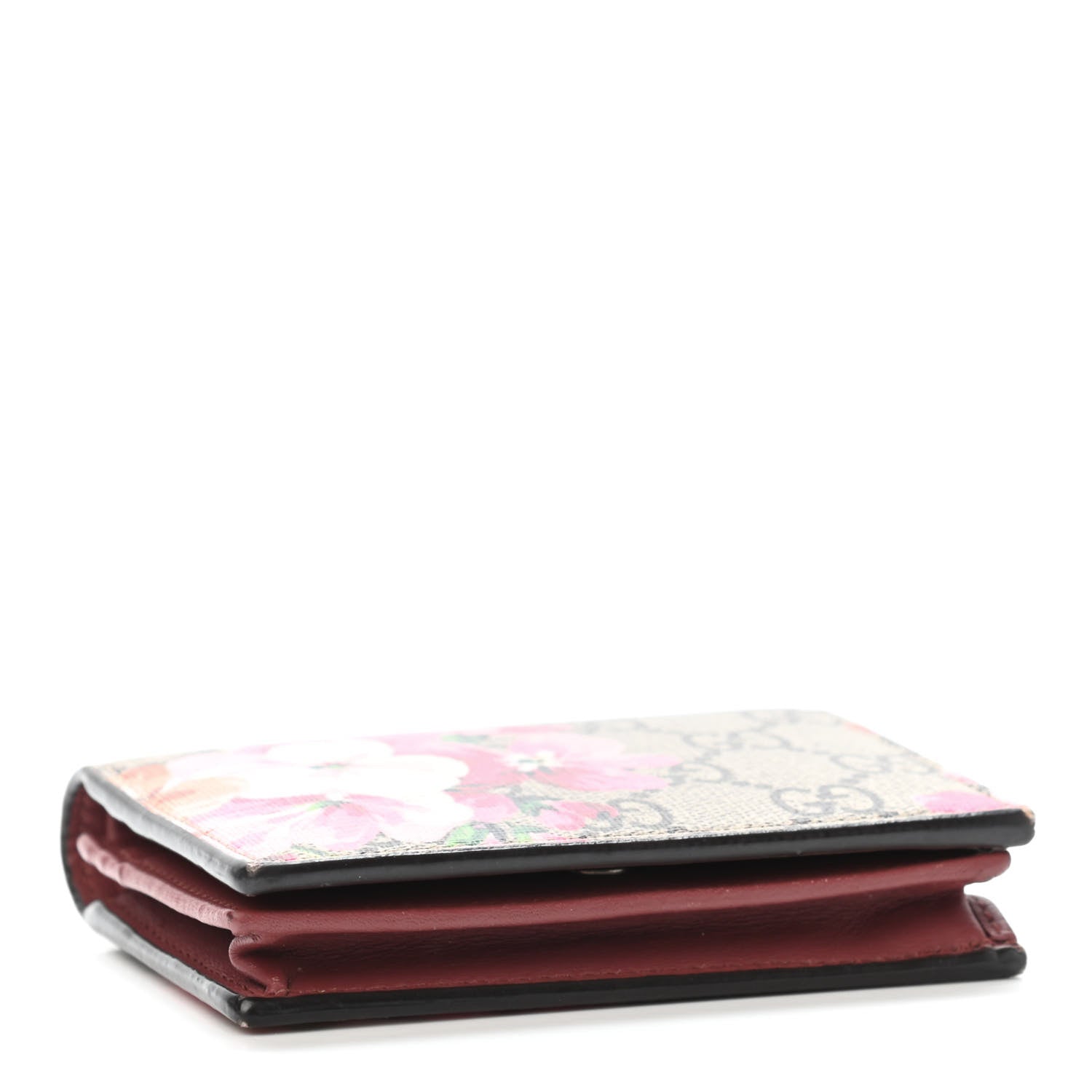 Gucci GG Supreme Monogram Blooms Card Case Beige Multicolor Dry Rose 4 of 4