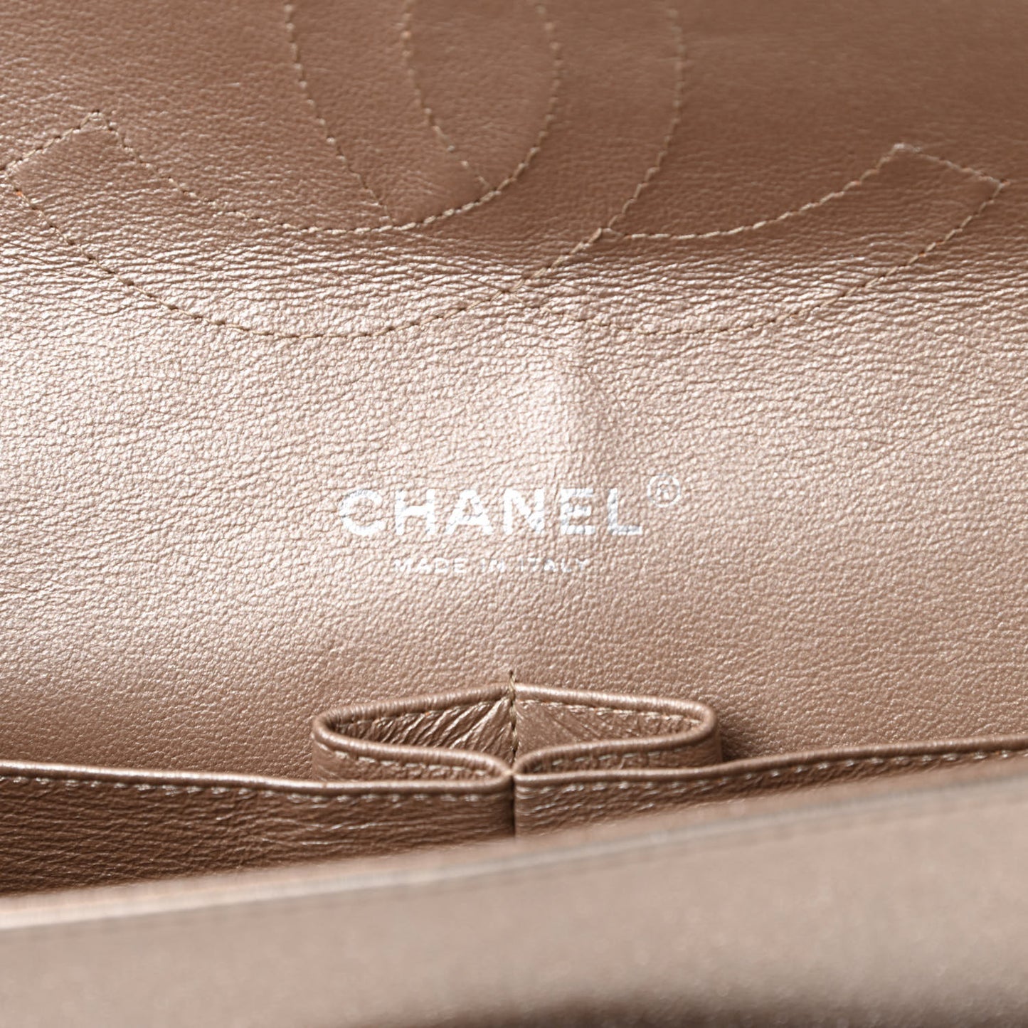 Metallic Lambskin Quilted Jumbo Double Flap Gold