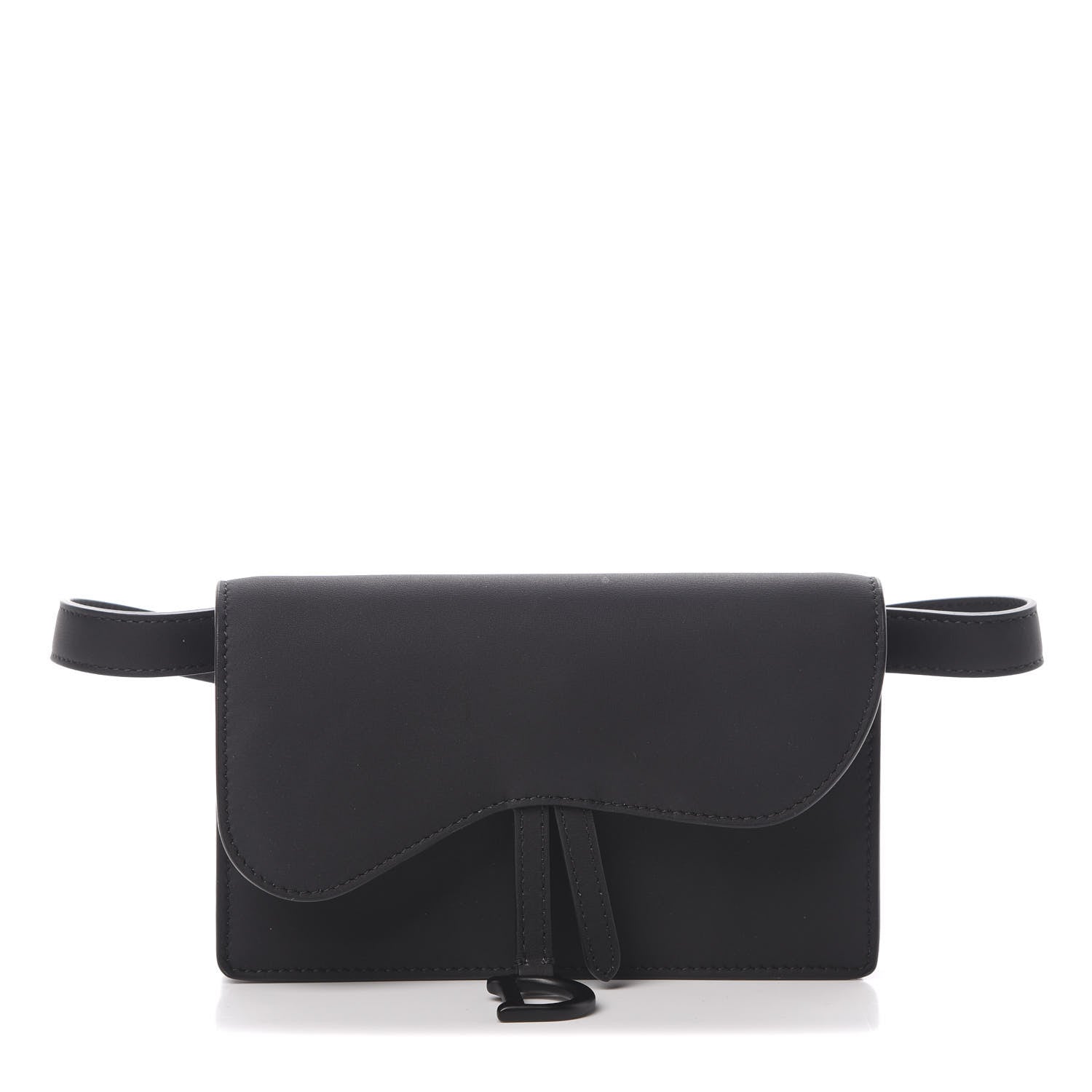 Christian Dior Ultra Matte Calfskin Saddle Belt Bag Black 1 of 13