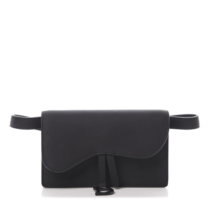 Christian Dior Ultra Matte Calfskin Saddle Belt Bag Black 1 of 13
