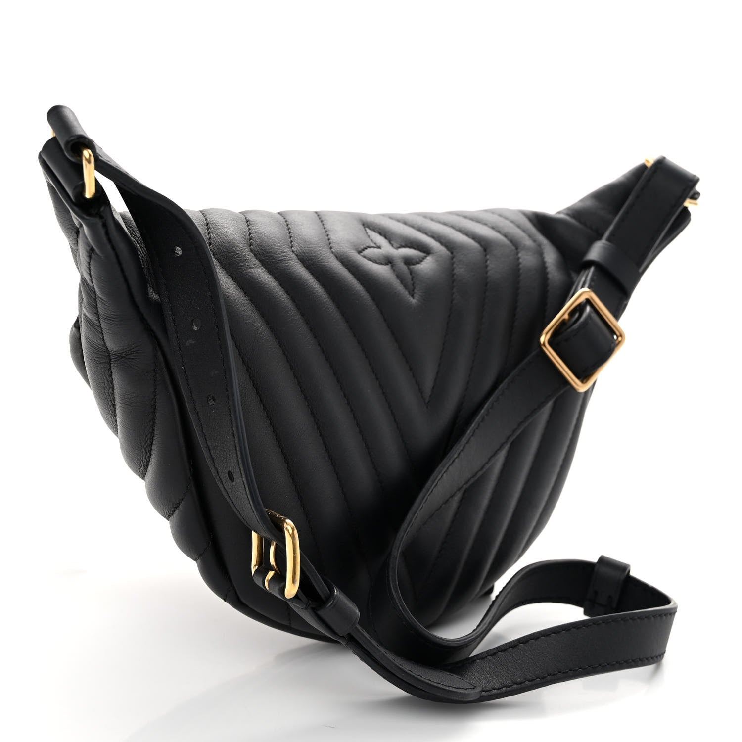 Louis Vuitton Calfskin Quilted New Wave Bumbag Black 3 of 9