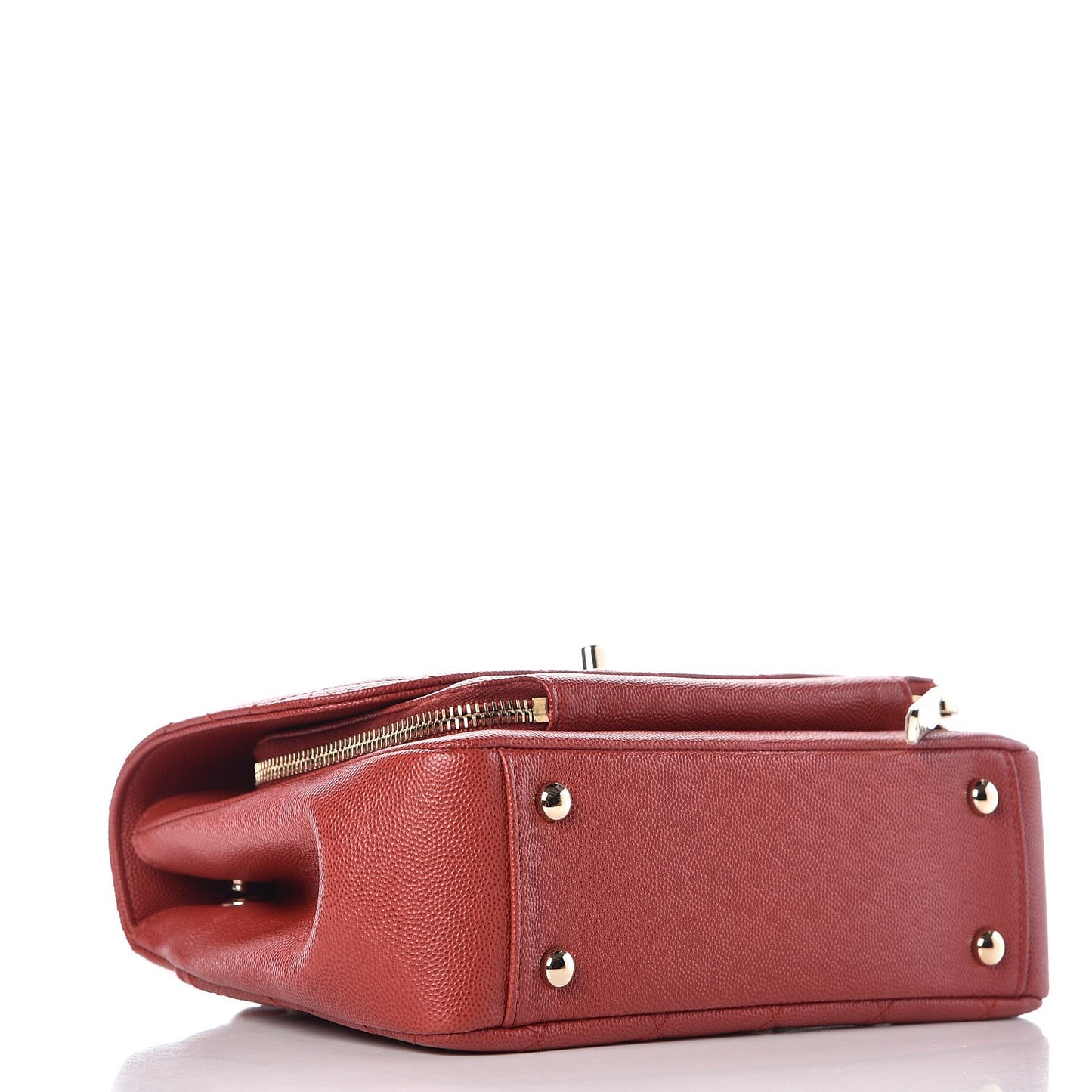 Caviar Quilted Medium Business Affinity Flap Dark Red