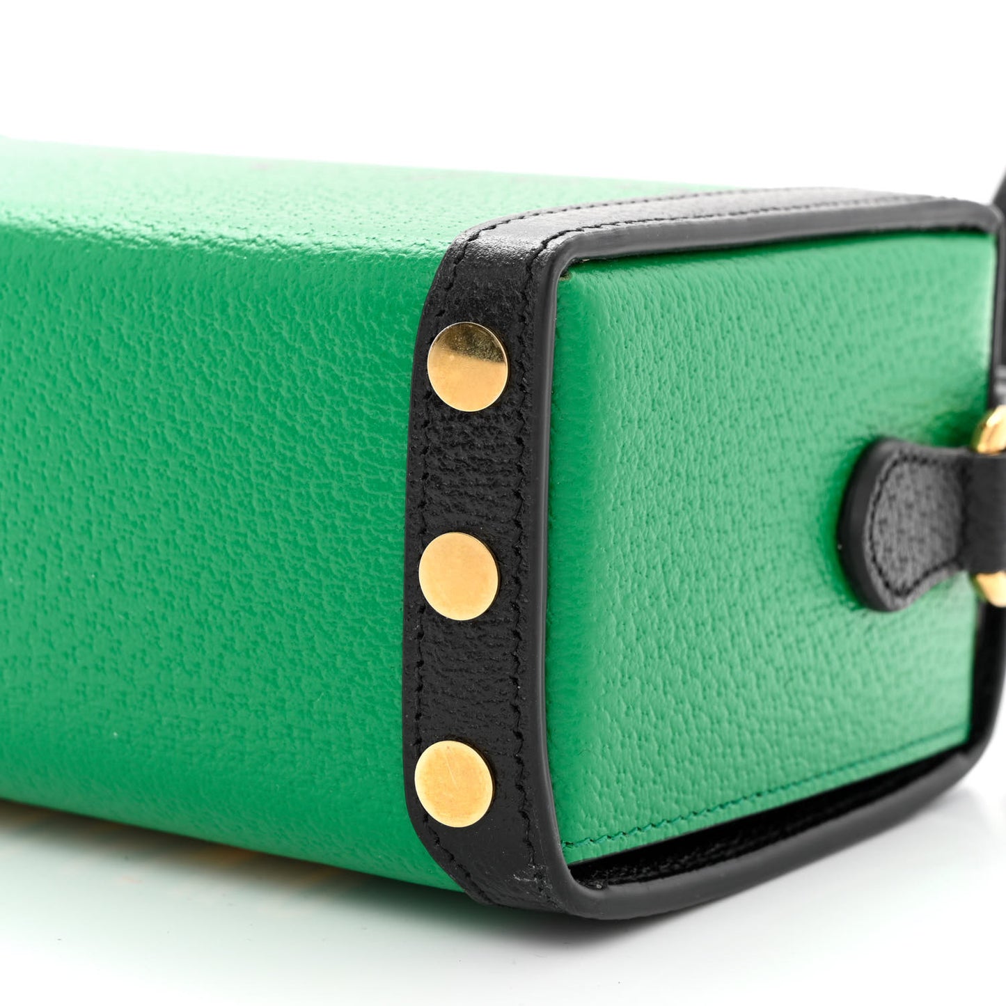 Grained Calfskin Gucci 100 Mini Bag Green
