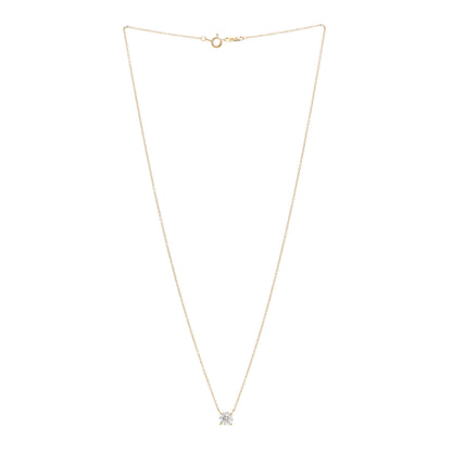 Tiffany 18K Yellow Gold Diamond .78ct Solitaire Pendant Necklace 3 of 5