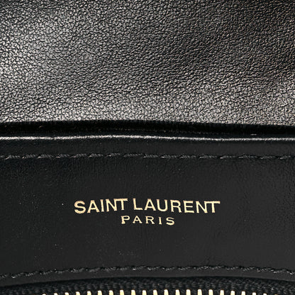 Saint Laurent Velvet Y Quilted Monogram Toy Loulou Chain Satchel French Black 6 of 10