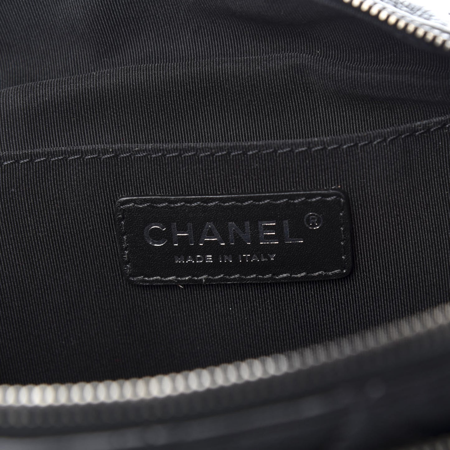 Calfskin Quilted Waist Bag Black