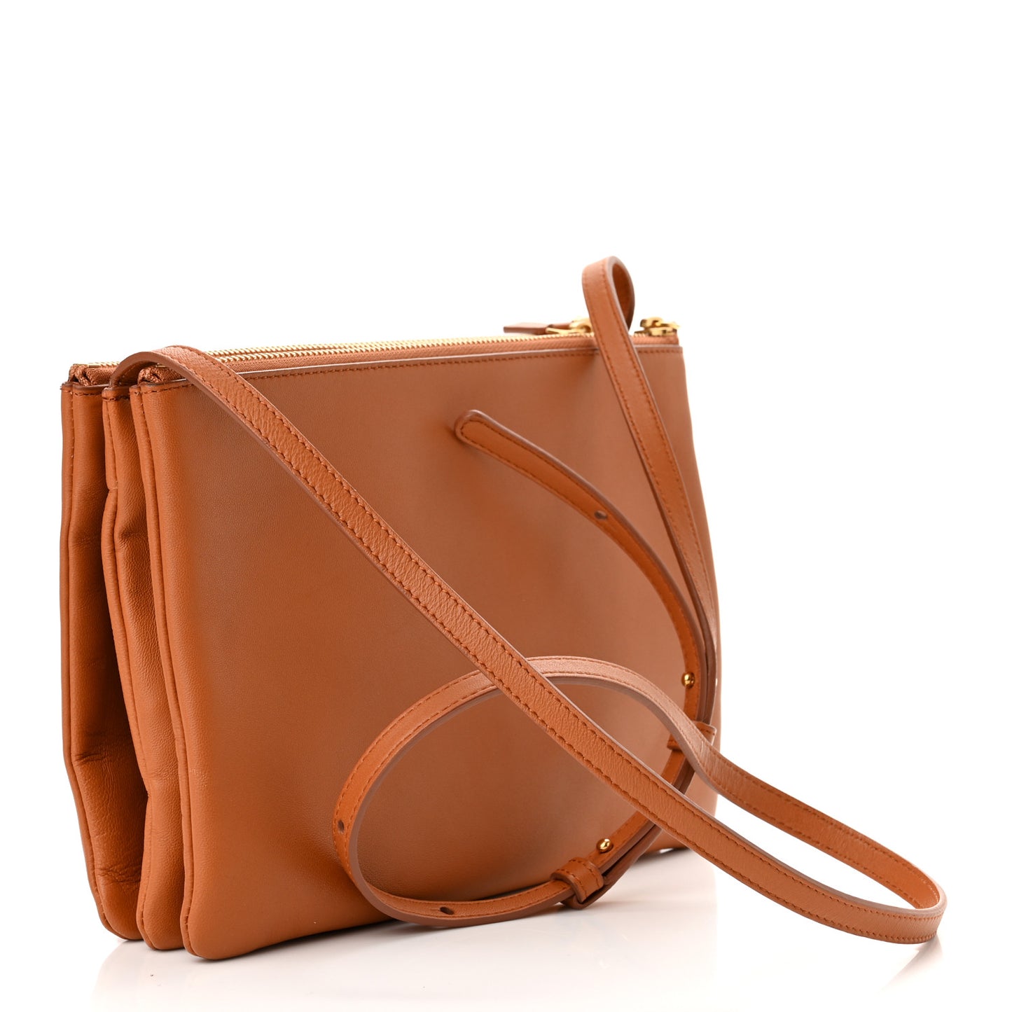 Lambskin Large Trio Crossbody Bag Light Copper