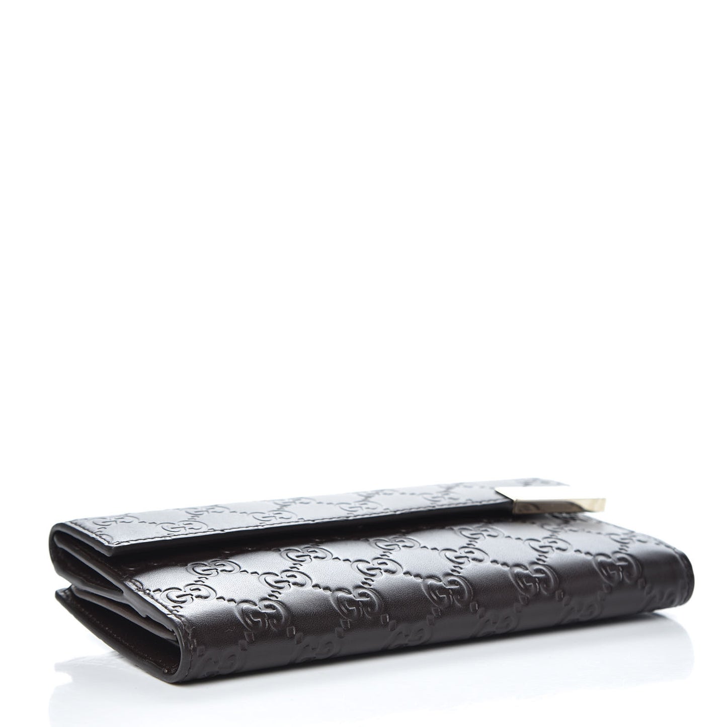 Guccissima Signature Dice Continental Wallet Chocolate
