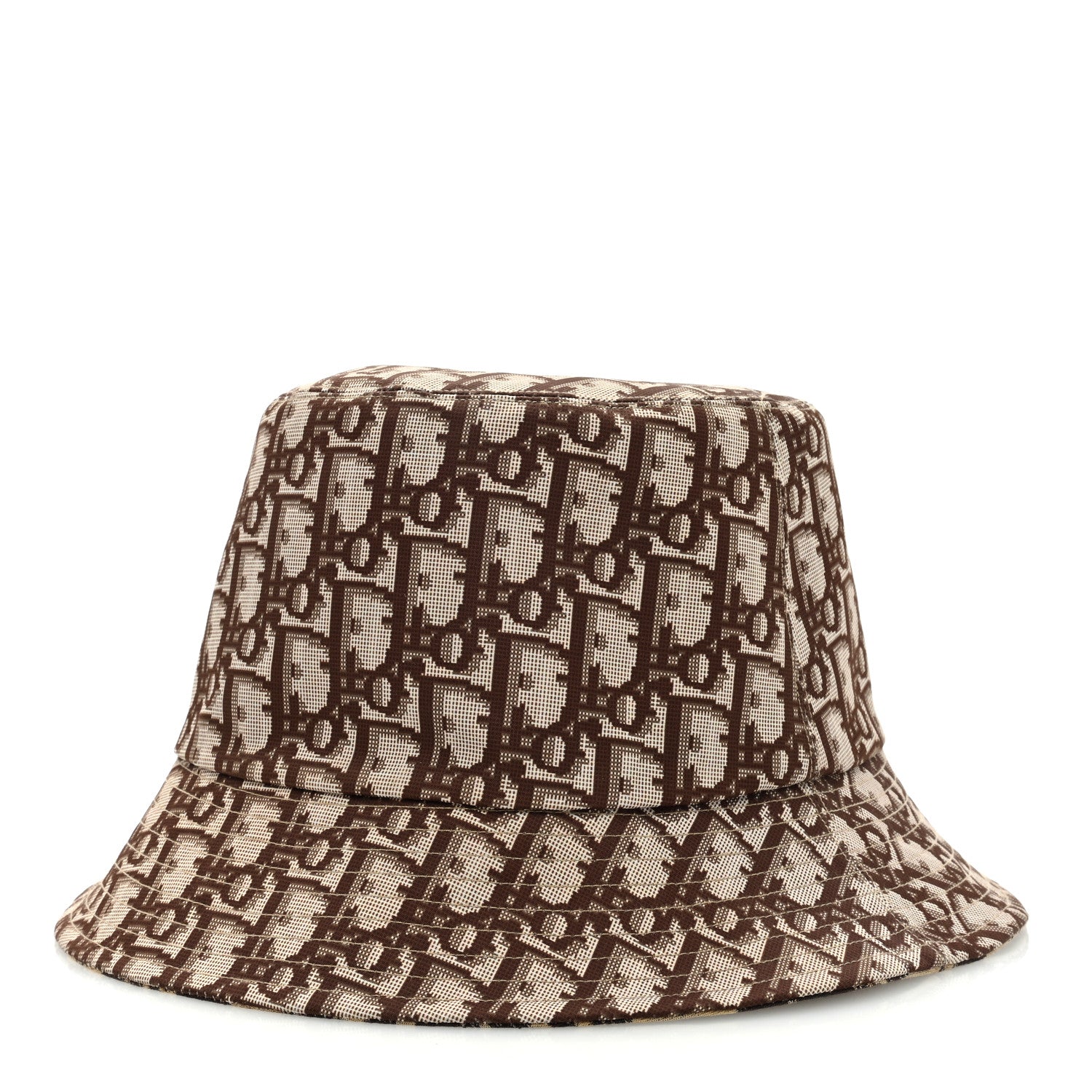 Christian Dior Oblique Leopard Reversible Mizza Bucket Hat 58 Beige 3 of 13