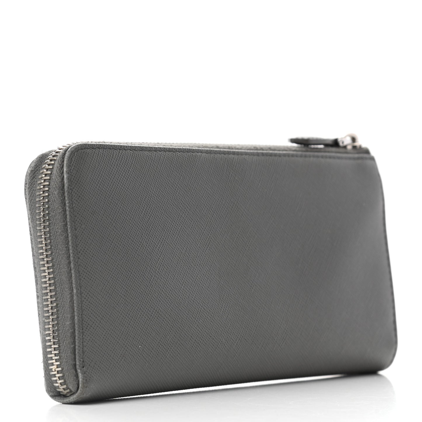 Saffiano Metal Zip Around Wallet Marmo