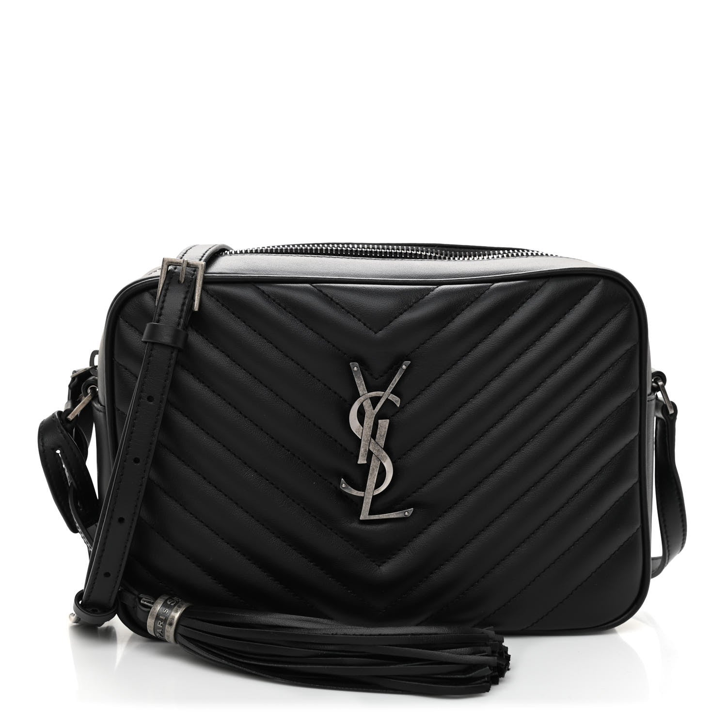 Saint Laurent Calfskin Matelasse Monogram Lou Camera Bag Black 1 of 8