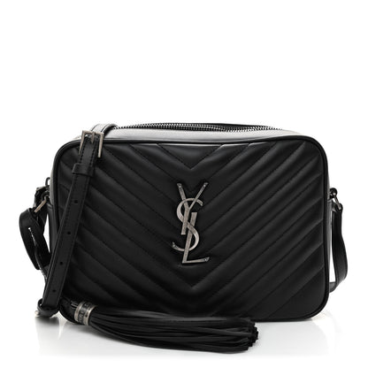 Saint Laurent Calfskin Matelasse Monogram Lou Camera Bag Black 1 of 8