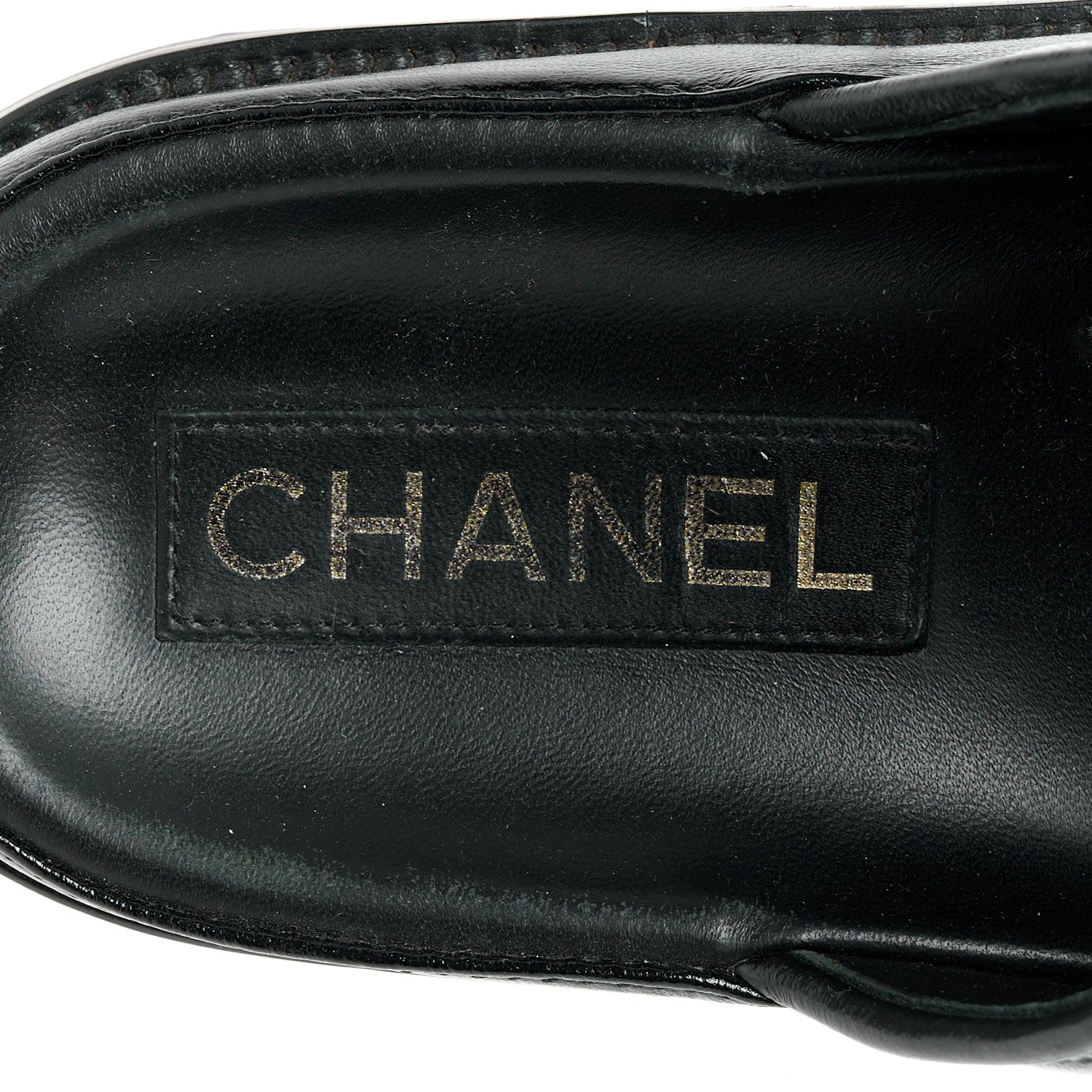 Chanel Lambskin Quilted Velcro Dad Chain CC Slide Sandals 41 Black 7 of 10