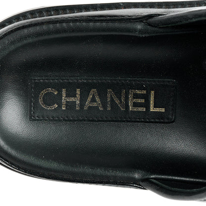 Chanel Lambskin Quilted Velcro Dad Chain CC Slide Sandals 41 Black 7 of 10
