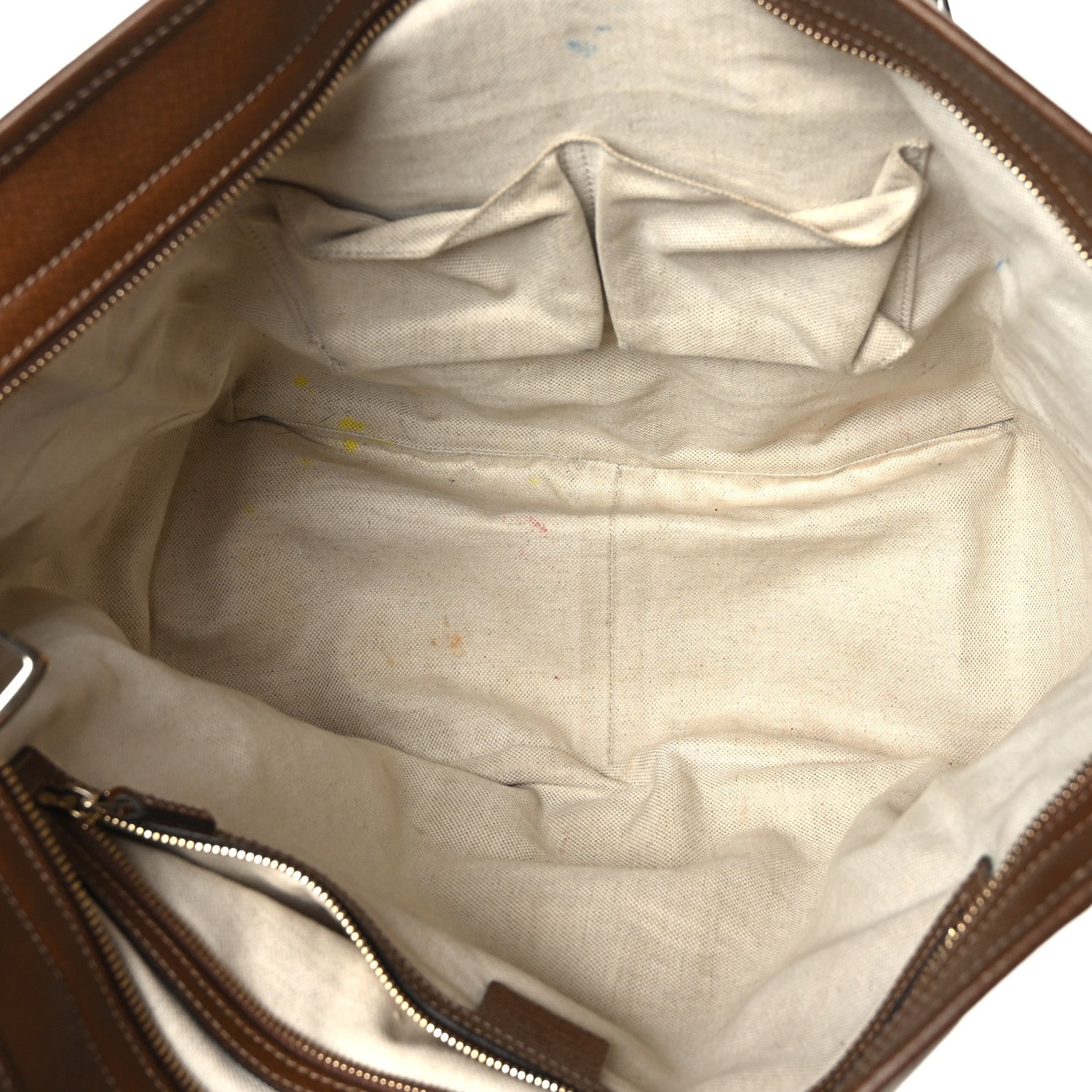 Gucci Monogram Medium Bree Zippered Tote Beige Tabacco 5 of 14