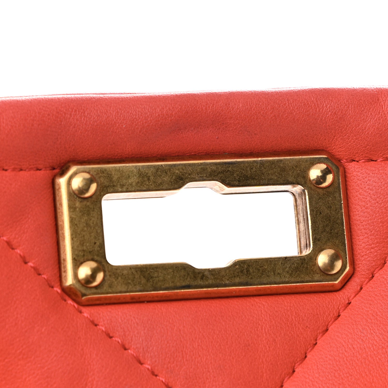 Lanvin Quilted Lambskin Happy Medium Shoulder Bag Coquelicot Orange 13 of 15