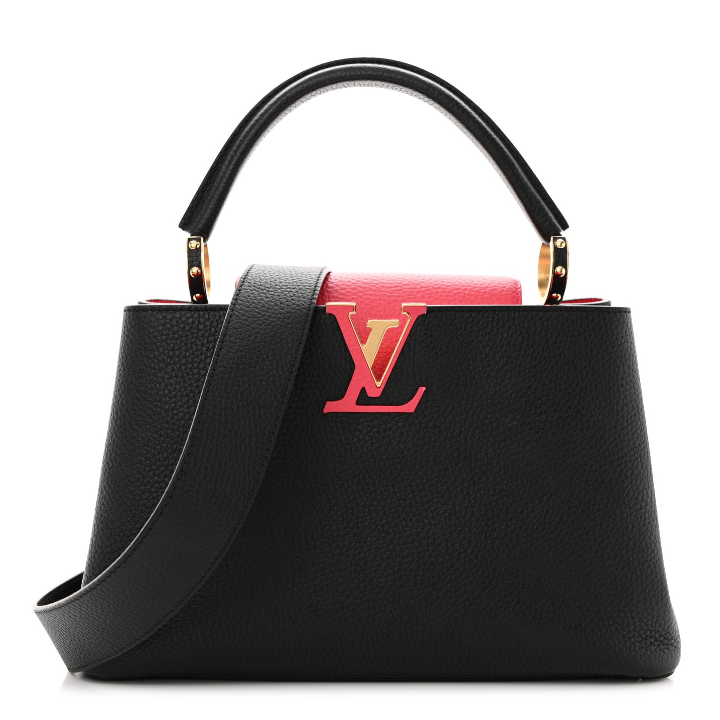 Taurillon Capucines PM Black Rose Berlingot
