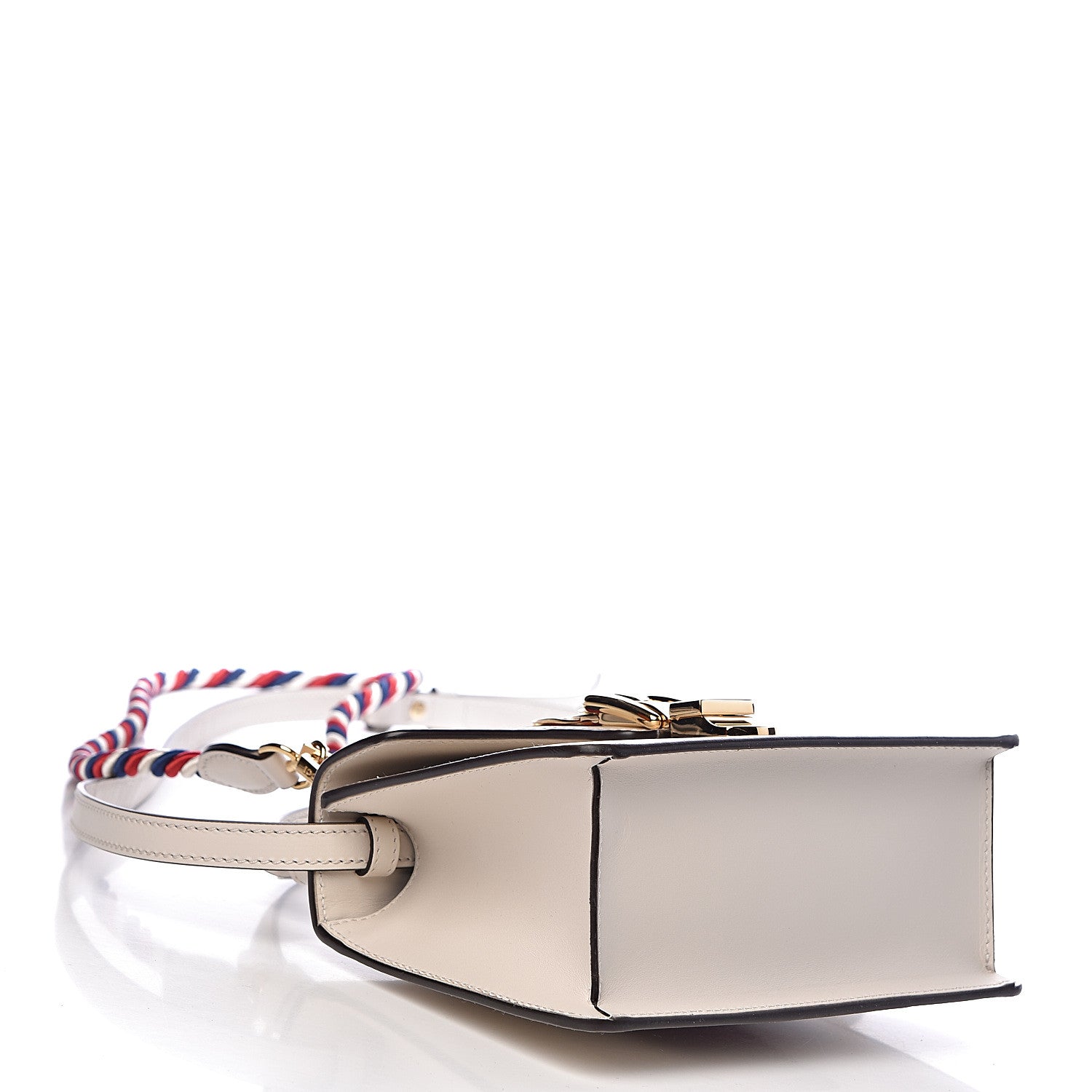 Gucci Calfskin Mini Sylvie Top Handle Bag White 4 of 9