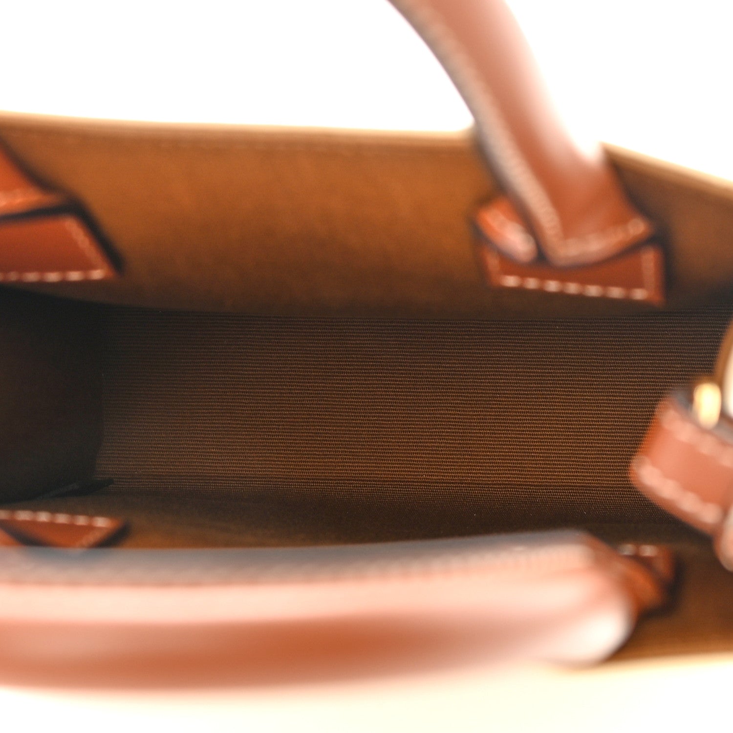 Celine Triomphe Canvas Calfskin Mini Vertical Cabas White 5 of 10