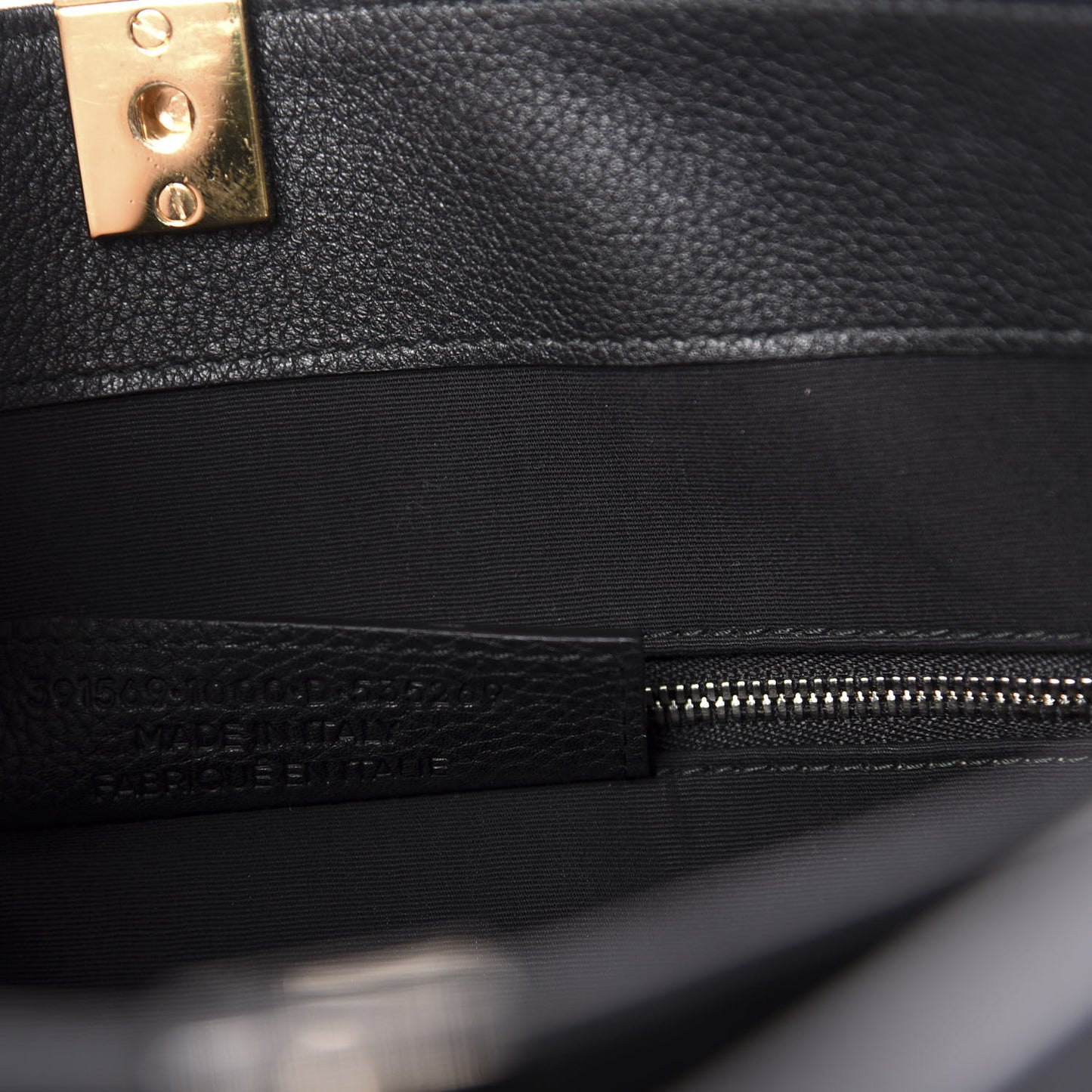 Calfskin Le Dix Soft Cabas M Shoulder Bag Black