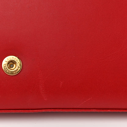 Saint Laurent Smooth Calfskin Classic Monogram Kate Wallet On Chain Red 12 of 14
