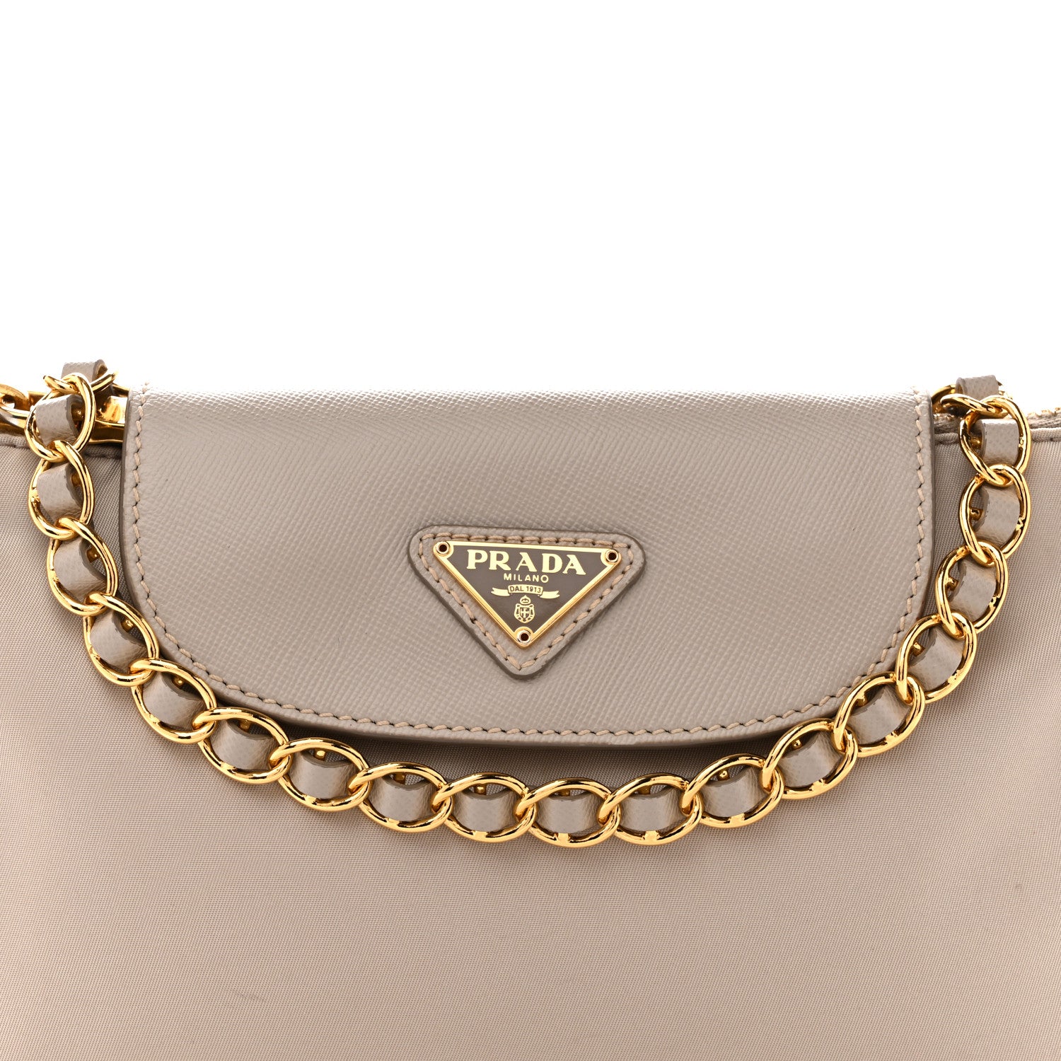 Prada Tessuto Nylon Saffiano Crossbody Bag Pomice 8 of 12