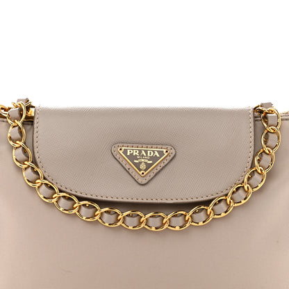 Prada Tessuto Nylon Saffiano Crossbody Bag Pomice 8 of 12