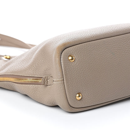 Prada Vitello Daino Side Zip Tote Visone 7 of 8