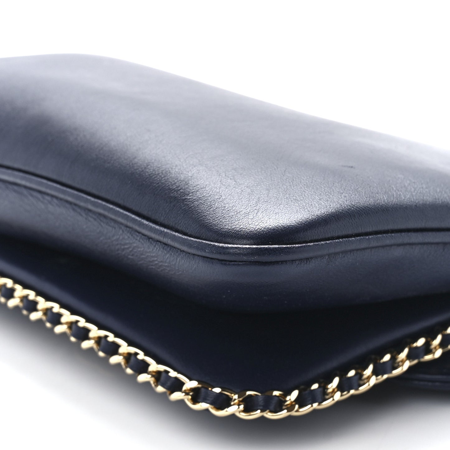 Lambskin Quilted Large CC Unchained Crossbody Navy