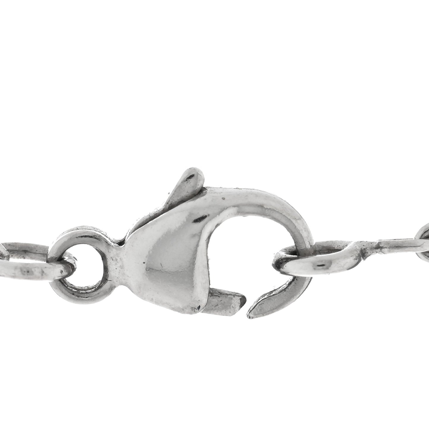 Palladium Mini Pop H Pendant Necklace White