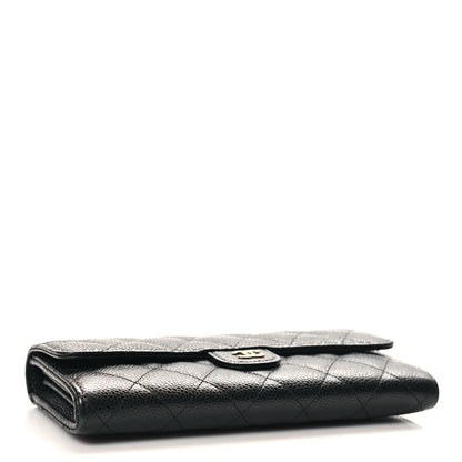 Chanel Caviar Quilted Large Gusset Flap Wallet Black 4 of 8