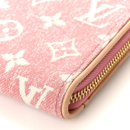 Louis Vuitton Denim Monogram Jacquard Zippy Wallet Pink 8 of 8