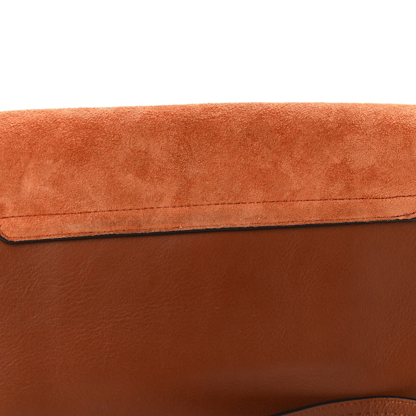 Suede Calfskin Small Faye Shoulder Bag Tobacco