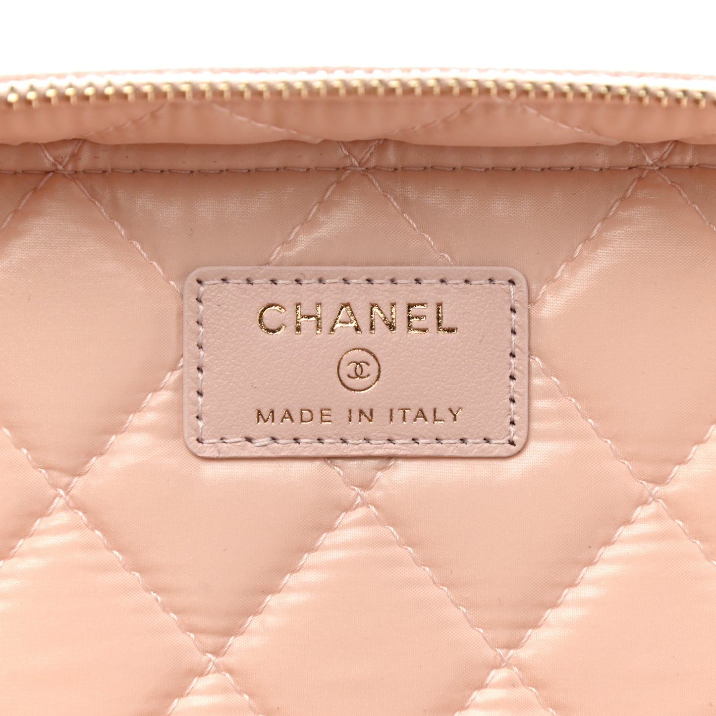 Caviar Quilted Large Vanity Pouch Light Pink