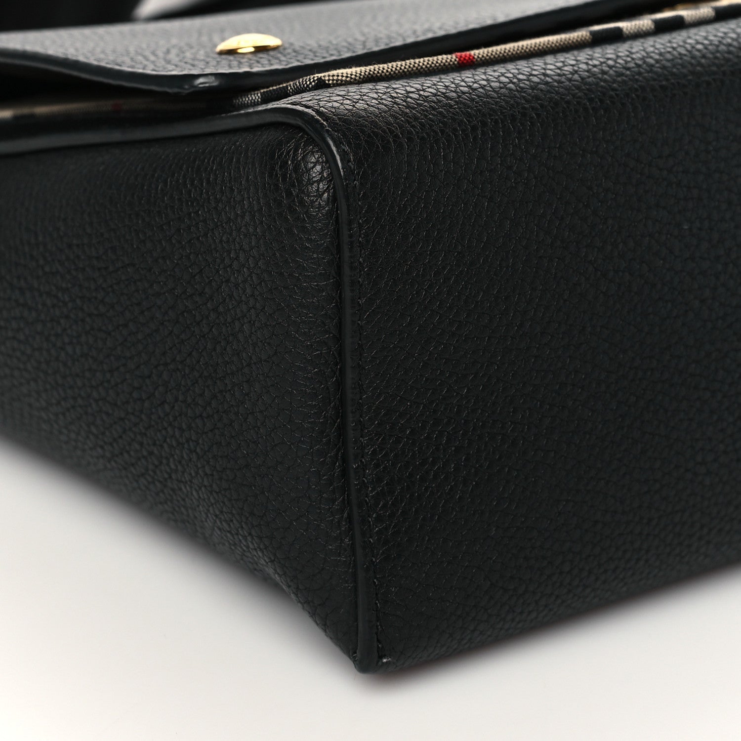 Burberry Grainy Calfskin Vintage Check Note Crossbody Bag Black 10 of 11