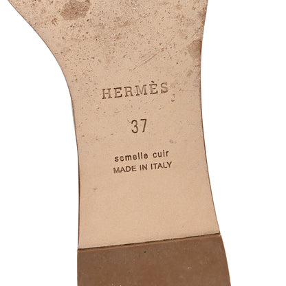 Hermes Calfskin Illusion 35 Sandals 37 Black 7 of 9