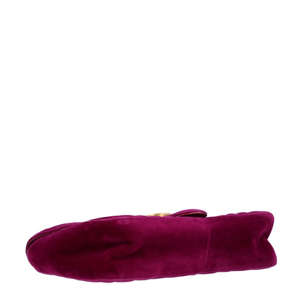 Gucci Velvet Matelasse Medium GG Marmont Shoulder Bag Fuchsia Violet Cyclamen 4 of 11