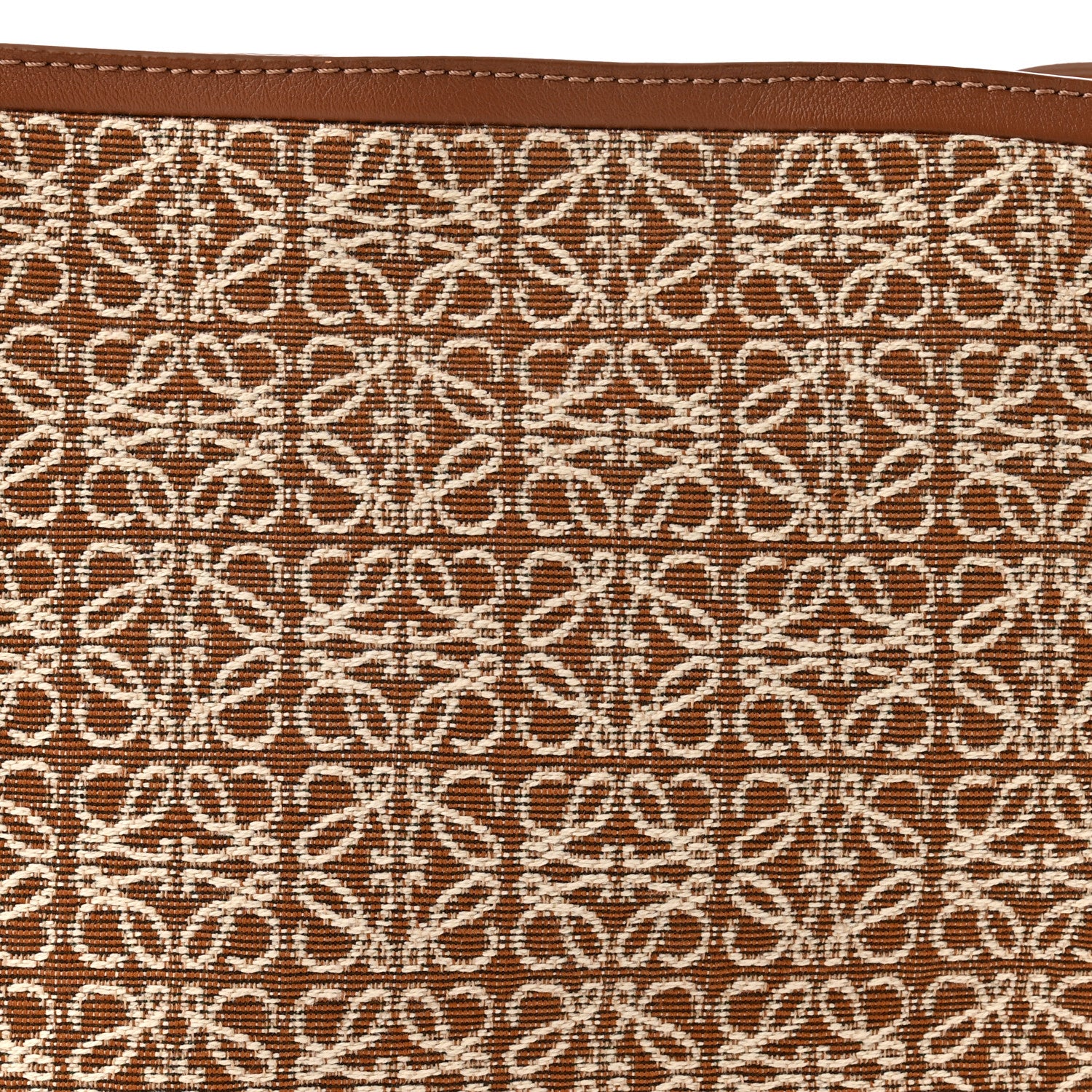 Loewe Jacquard Anagram Calfskin Mini Flamenco Knot Clutch Tan Pecan 9 of 9