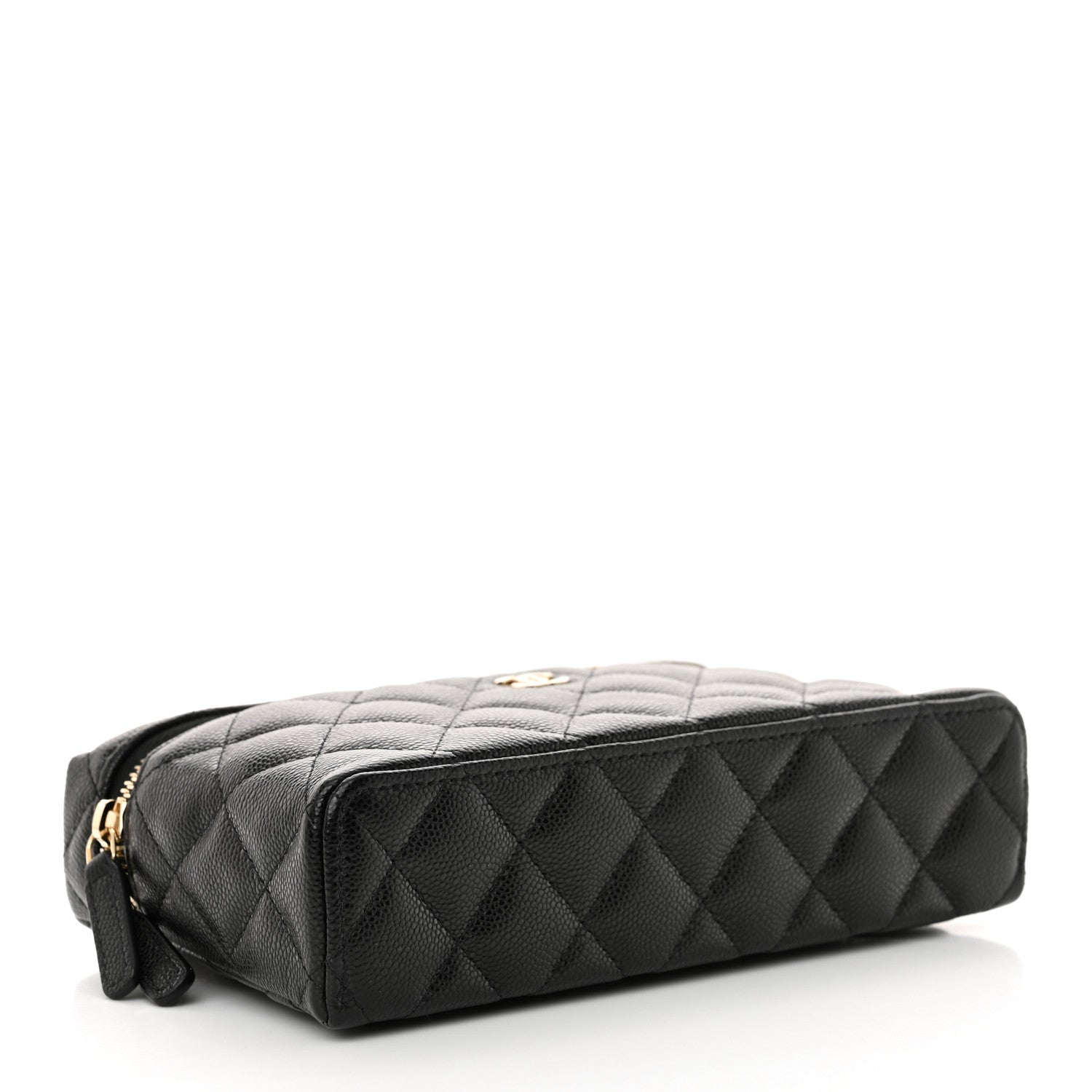 Chanel Caviar Quilted Top Handle Slim Vanity With Chain Black 4 of 11