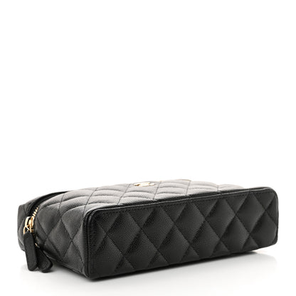 Chanel Caviar Quilted Top Handle Slim Vanity With Chain Black 4 of 11