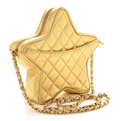 Chanel Metallic Lambskin Quilted Walk Of Fame Star Bag Gold 3 of 10