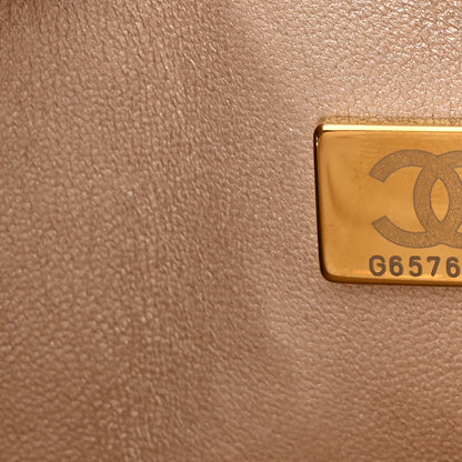 Chanel Metallic Goatskin Quilted Ombre Medium Double Flap Gold 7 of 11